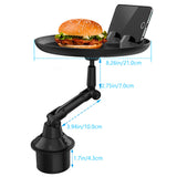 Universal Car Cup Holder Food Tray Auto Cellphone Mount Stand -Style 1