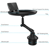 Universal Car Cup Holder Food Tray Auto Cellphone Mount Stand -Style 1