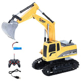 Remote Control Excavator Digger Construction RC Truck Vehicle Toys for Kids Gift