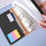 A6 Cash Budget Binder Accounting Book Zipper Bag with 12pcs Zipper Envelopes Grey