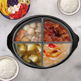 Slow Cooker Divider Liner Reusable Cooking Liner Leakproof Silicone Crock Pot Divider for 6 Quart Pot Grey