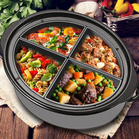 Slow Cooker Divider Liner Reusable Cooking Liner Leakproof Silicone Crock Pot Divider for 6 Quart Pot Grey