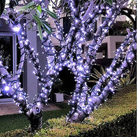 10M 100LEDs Battery Operated Christmas String Lights with 8 Modes -White