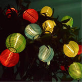 6M 30LEs Solar LED String Fairy Lights Garden Lantern Hanging Xmas Chinese Style Outdoor -Multicolor