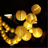 6M 30LEs Solar LED String Fairy Lights Garden Lantern Hanging Xmas Chinese Style Outdoor -White