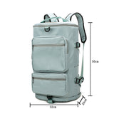 Large Capacity Travel Backpack Sport Gym Bag with Shoe Compartment-Green