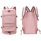 Large Capacity Travel Backpack Sport Gym Bag with Shoe Compartment-Pink