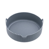 Air Fryer Silicone Pot Silicone Liners Air Fryer Basket with Oil Nozzle Design-Grey