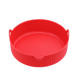 Air Fryer Silicone Pot Silicone Liners Air Fryer Basket with Oil Nozzle Design-Red