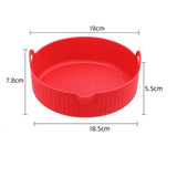 Air Fryer Silicone Pot Silicone Liners Air Fryer Basket with Oil Nozzle Design-Red