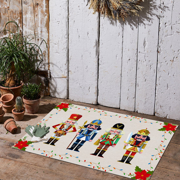 Christmas Nutcracker Doormat Indoor Outdoor Floor Mat Christmas Decoration 40x60cm -Style 4