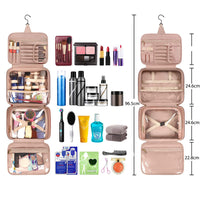 Hanging Travel Toiletry Bag Portable Makeup Organizer Cosmetic Bag-Pink