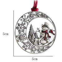 Christmas Tree Hanging Pendant Solid Metal Xmas Ornaments Decorations -Style 2