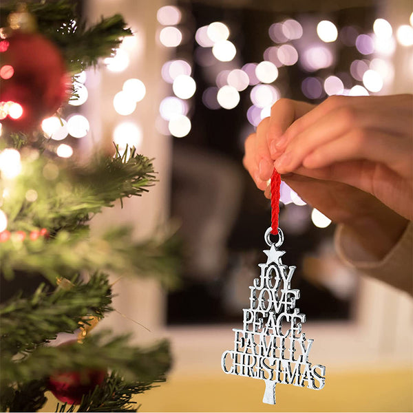 Christmas Tree Hanging Pendant Solid Metal Xmas Ornaments Decorations -Style 3