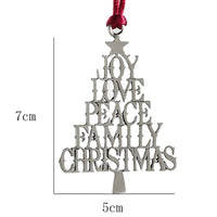 Christmas Tree Hanging Pendant Solid Metal Xmas Ornaments Decorations -Style 3