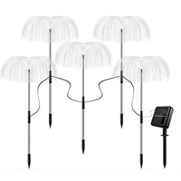 5pcs Solar Fireworks Fairy String LED Lights Jellyfish Garden Stake Outdoor Lamp