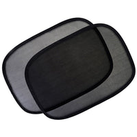 2Pcs Car Side Window Screen Sunshade Cover Electrostatic Adsorption -Clear Black