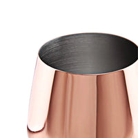 Stainless Steel Stemmed Wine Glasses Shatter Proof Unbreakable Wine Goblet-Rose Gold