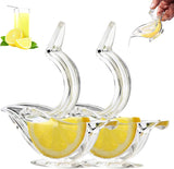 2 Pcs Lemon Squeezer Manual Lemon Squeezer Clip Transparent Fruit Press Squeezer Kitchen Bar Gadget