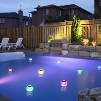 2Pcs Solar Water Floating Light Outdoor Night Light Home Garden Pool Floating Decorative Lights