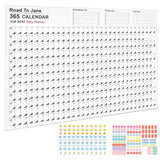 2023 Wall Year Planner Poster Yearly Wall Calendar with Stickers