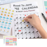 2023 Wall Year Planner Poster Yearly Wall Calendar with Stickers