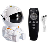 Astronaut Projector Starry Sky Galaxy Projection Lamp Night Light with Remote Control for Bedroom Decor-Style 1-White