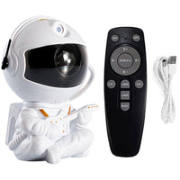 Astronaut Projector Starry Sky Galaxy Projection Lamp Night Light with Remote Control for Bedroom Decor-Style 2-White