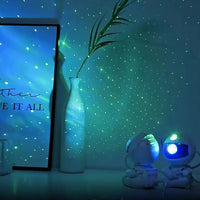 Astronaut Projector Starry Sky Galaxy Projection Lamp Night Light with Remote Control for Bedroom Decor-Style 2-White