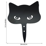 Garden Iron Cat Peeping Silhouette Stake Decoration Cat Yard Art Statues Lawn Decoration-Style 1