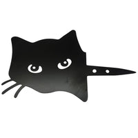 Garden Iron Cat Peeping Silhouette Stake Decoration Cat Yard Art Statues Lawn Decoration-Style 2