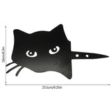 Garden Iron Cat Peeping Silhouette Stake Decoration Cat Yard Art Statues Lawn Decoration-Style 2