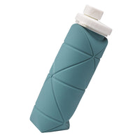 Foldable Water Bottle Collapsible Silicone Leak-proof Reusable Travel Water Bottle-Green