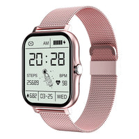 For iPhone Android Bluetooth Smart Watch Women Men Heart Rate Tracker-Pink