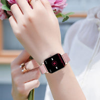 For iPhone Android Bluetooth Smart Watch Women Men Heart Rate Tracker-Pink