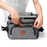 15L Outdoor Insulated Lunch Bag Thermal Bag Food Container Cooler Bag Camping Picnic Bag