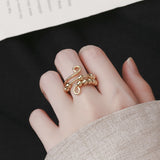 2Pcs Fidget Beads Ring Meditation Ring Adjustable Opening Rotatable Rings for Daughters-Style 4