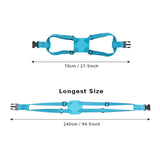 Adjustable Travel Luggage Strap Bag Bungees Elastic Suitcase Belt with Buckles-Blue