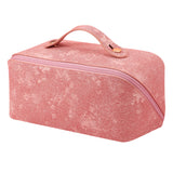 Large Opening PU Leather Makeup Bag-Pink