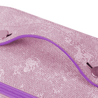 Large Opening PU Leather Makeup Bag-Purple