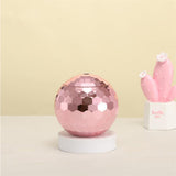 600ml Disco Ball Mug Cocktail Nightclub Party Wine Glass Cup with Straw Pink