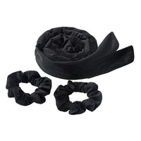 3Pcs Heatless Curling Rod Hair Curling Rollers Lazy Curler Sets Headband Black