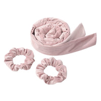 3Pcs Heatless Curling Rod Hair Curling Rollers Lazy Curler Sets Headband Light Pink