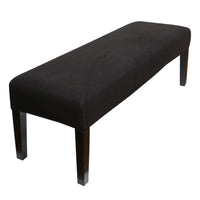 Stretch Jacquard Dining Bench Cover Bench Seat Protector Cover for Living Room Bedroom Kitchen Black