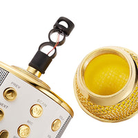 Kids Portable Bluetooth Wireless Karaoke Microphone with LED Lights Gold