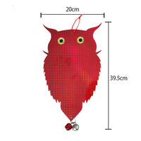 Owl Shape Double Sided Reflective Bird Repellent Scarer Owl Decoy Garden Accessory