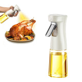 Oil Sprayer Olive Bottle for Cooking Dispenser 240ml Glass Bottle White