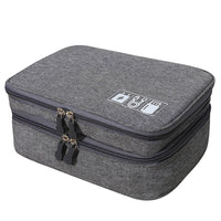 Cable Organizer Bag Charger USB Electronic Accessories Storage Travel Case Grey