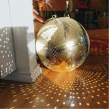 Disco Mosaic Tiles Self-Adhesive Square Mirror Glass DIY Home Wall Sticker Decors Gold