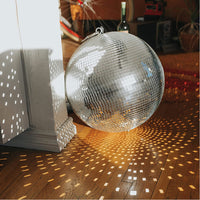 Disco Mosaic Tiles Self-Adhesive Square Mirror Glass DIY Home Wall Sticker Decors Silver